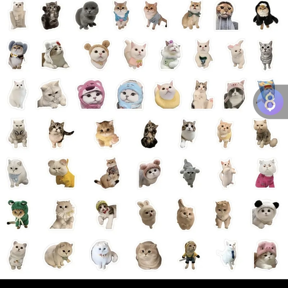 Cute Cat Sticker Pack - Picture 2 of 7